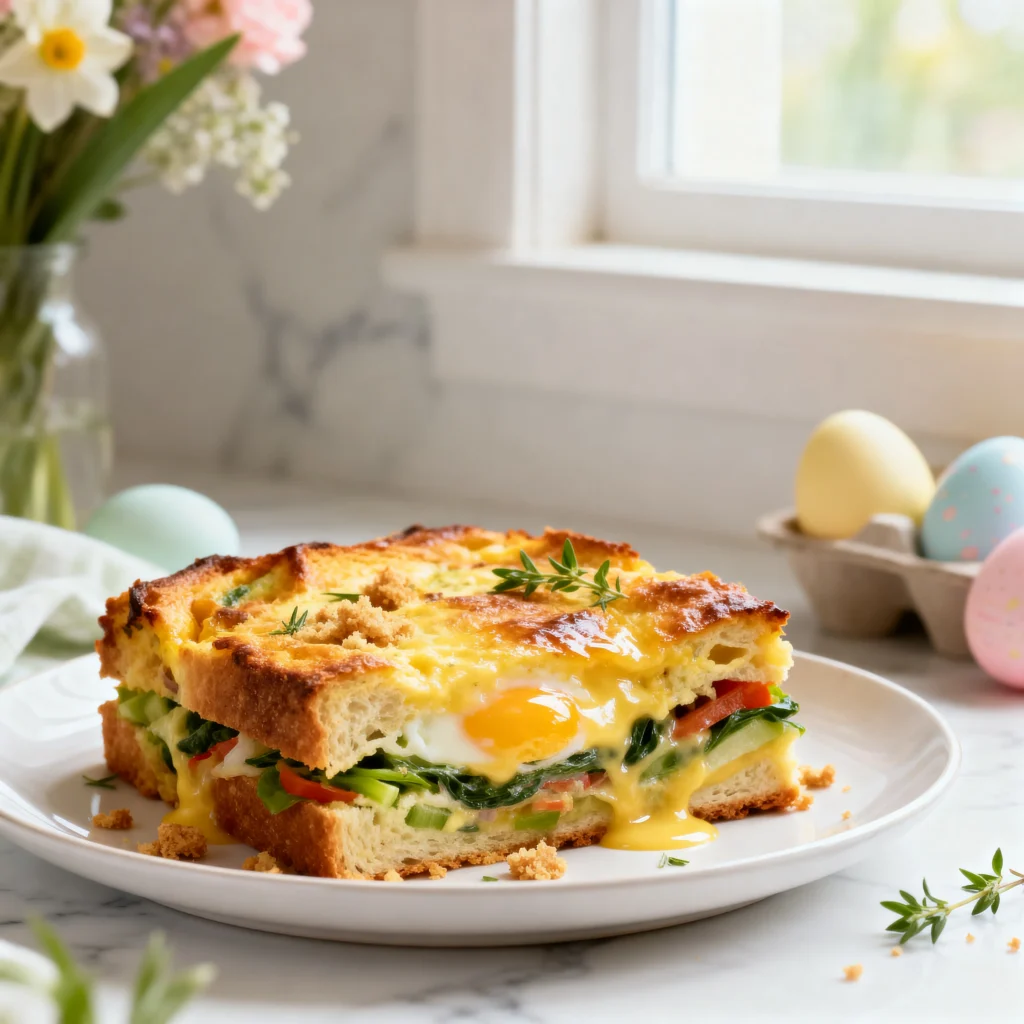 Healthy Easter Breakfast Strata 1 creation 2570490807 - Healthy Easter Breakfast Strata