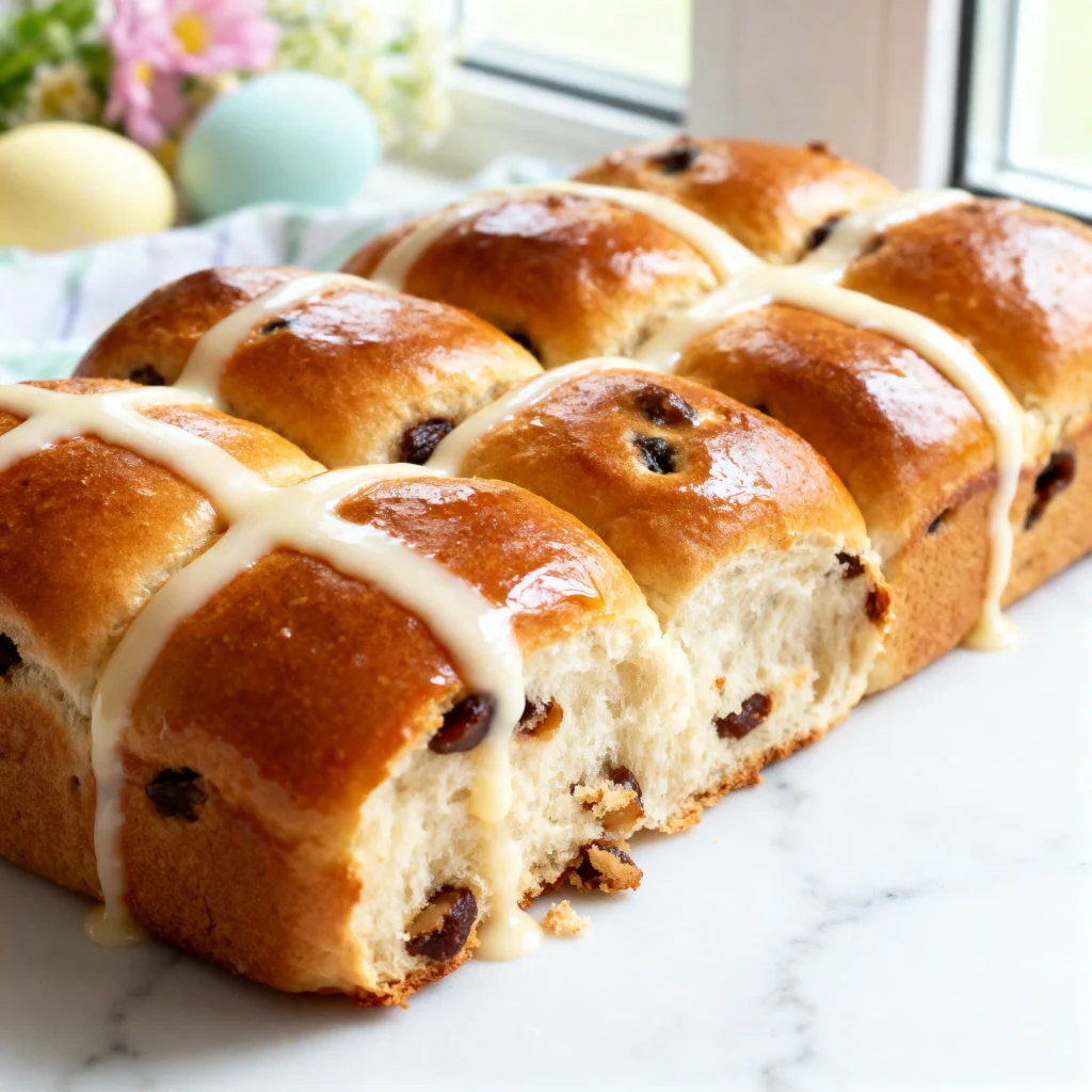 Make Ahead Hot Cross Buns with Icing Cross 1 creation 2570577180 - Make Ahead Hot Cross Buns with Icing Cross