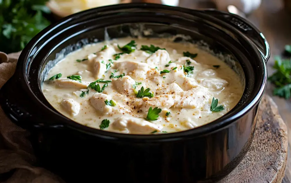 crock pot chicken alfredo sauce​