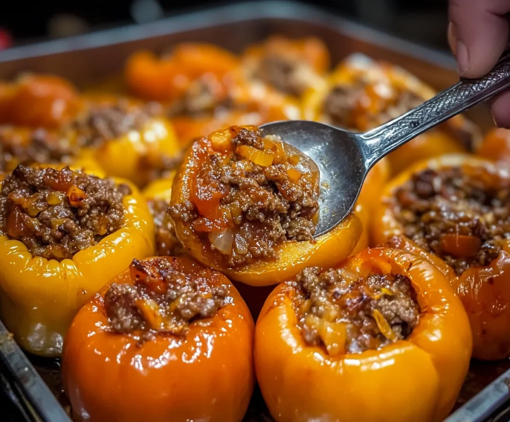 Old-fashioned stuffed bell peppers recipe cooking