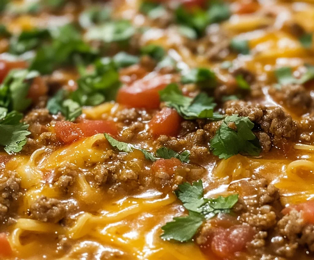 Taco Dip Recipe with Ground Beef