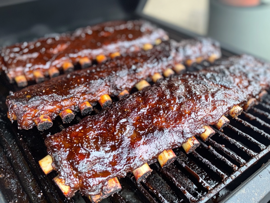 BBQ Ribs cooking