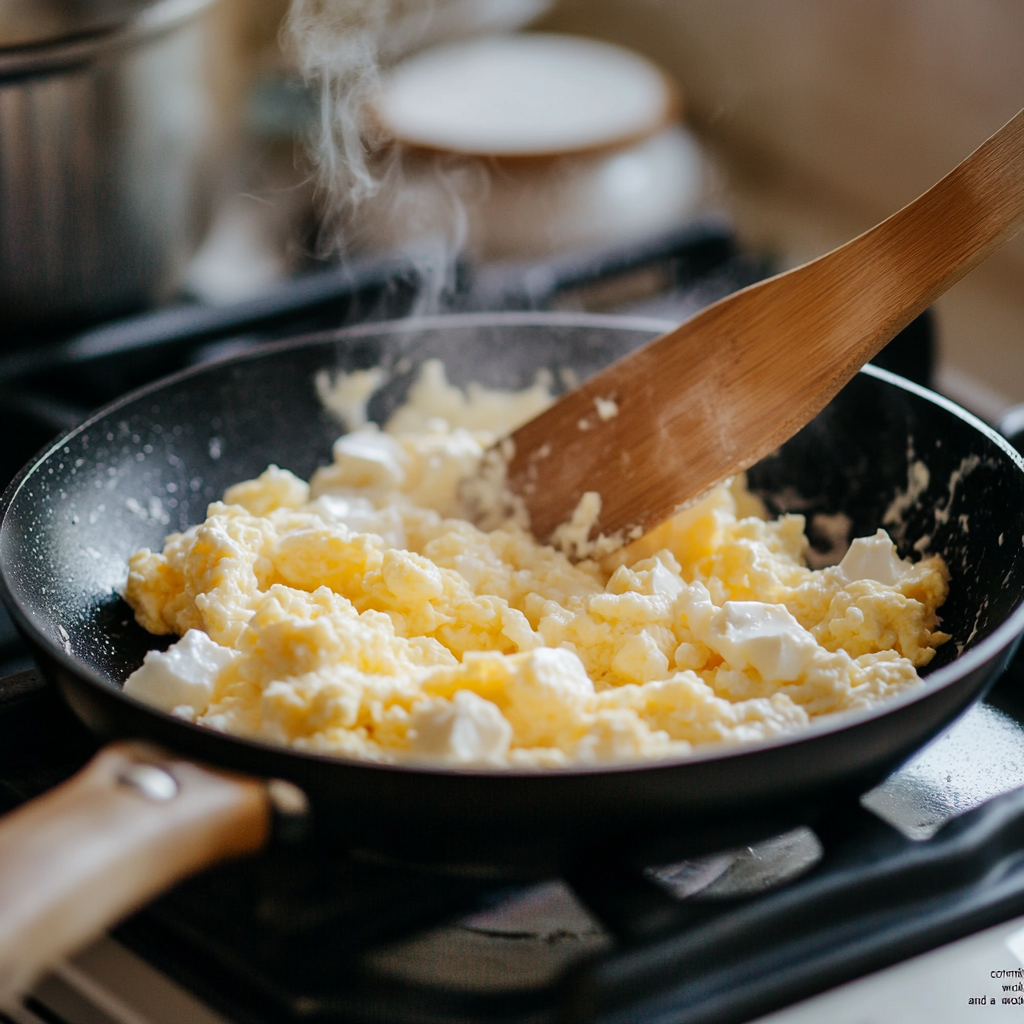 scrambled eggs with cottage cheese Cooking Techniques