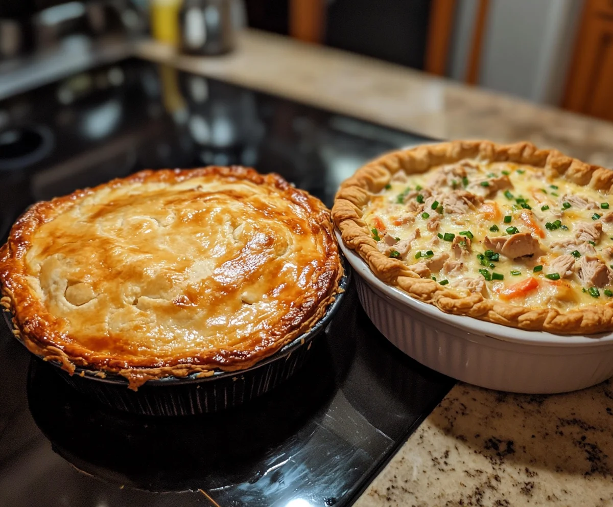Difference between chicken pie and chicken pot pie