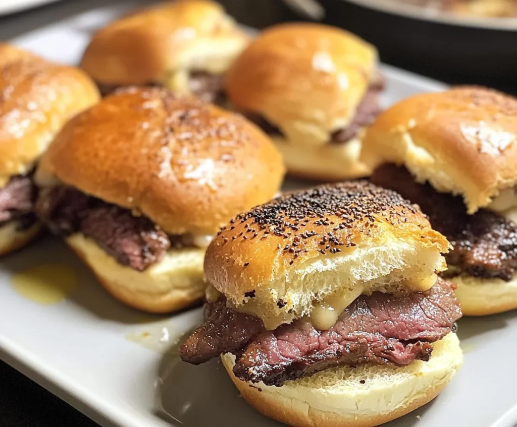 roast beef slider sandwiches cooking