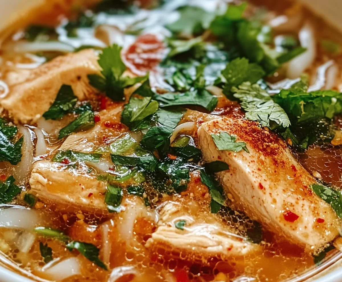 How many calories are in a bowl of chicken pho?