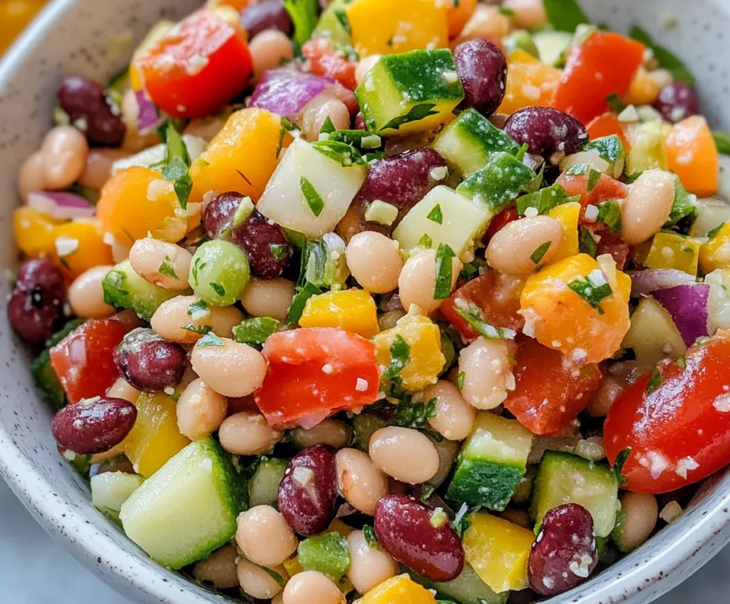 Dense Bean Salad Recipe cooking