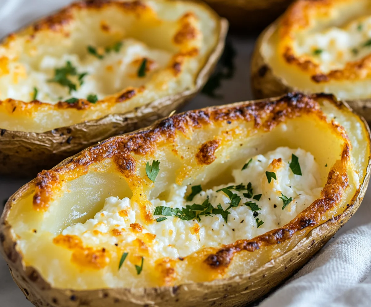 Air Fryer Baked Potato Skins in Action