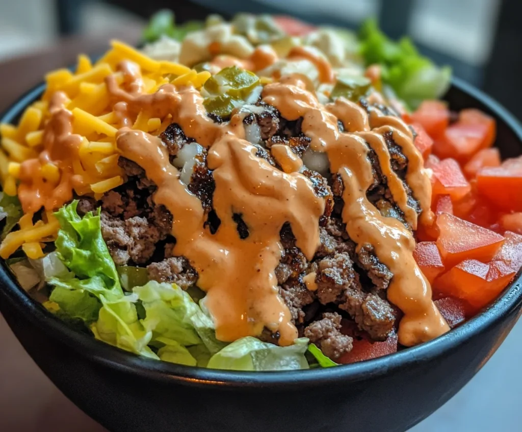 Burger Bowl Recipe: A Delicious, Low-Carb Take on the Classic Burger 3 Various burger bowl variations with different proteins and toppings like avocado, pickles, and sauces.