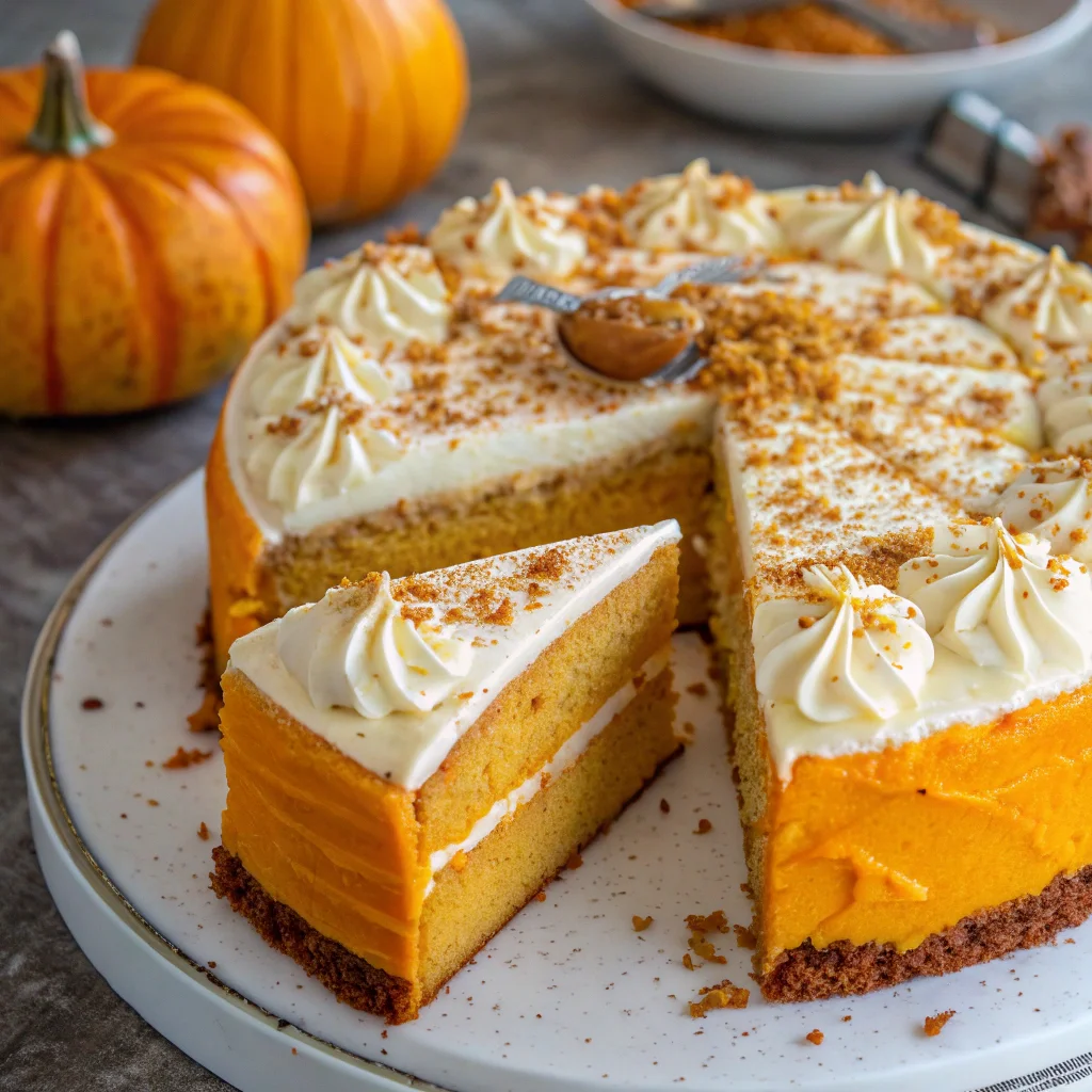 Delicious Pumpkin Cake with Cream Cheese Frosting – Perfect Fall Dessert Recipe!