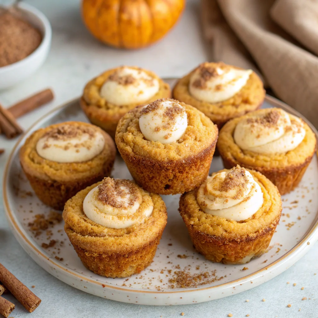 Pumpkin cheesecake muffins