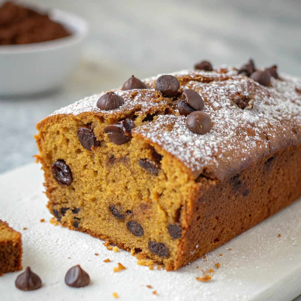 Pumpkin chocolate chip bread