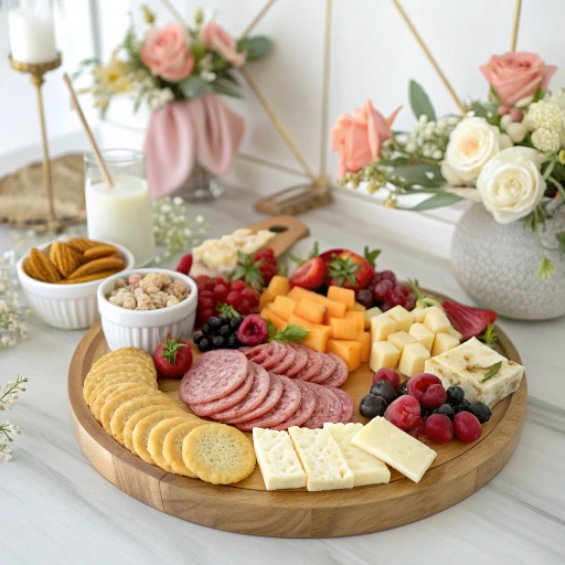bridal shower charcuterie board setup
