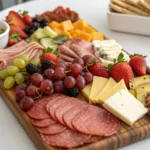 brunch charcuterie board with fruit