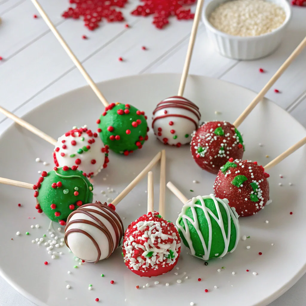 christmas cake pops