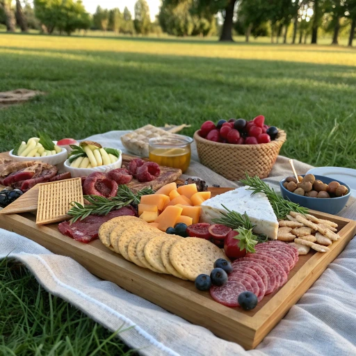 picnic charcuterie board idea outdoor