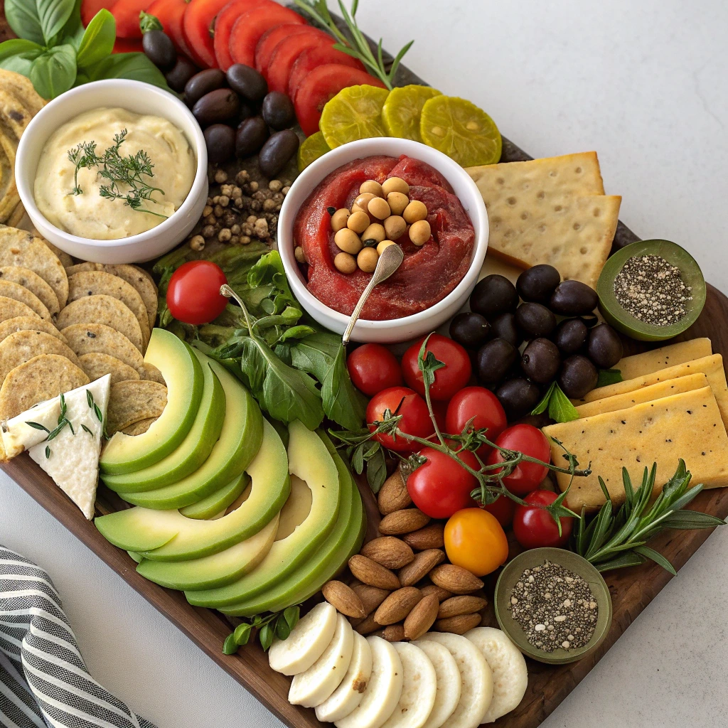 vegan charcuterie board idea