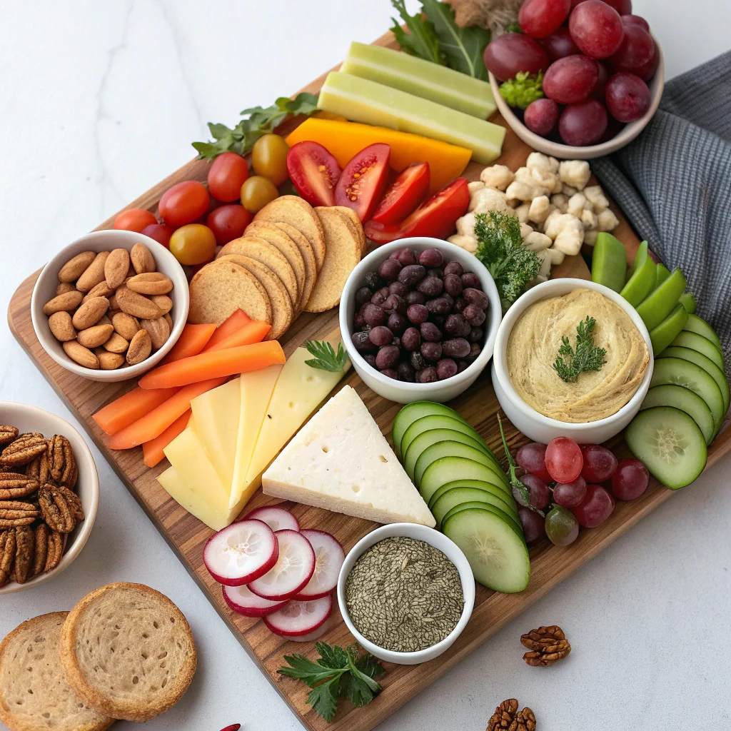 vegan snack board charcuterie board vegan friendly