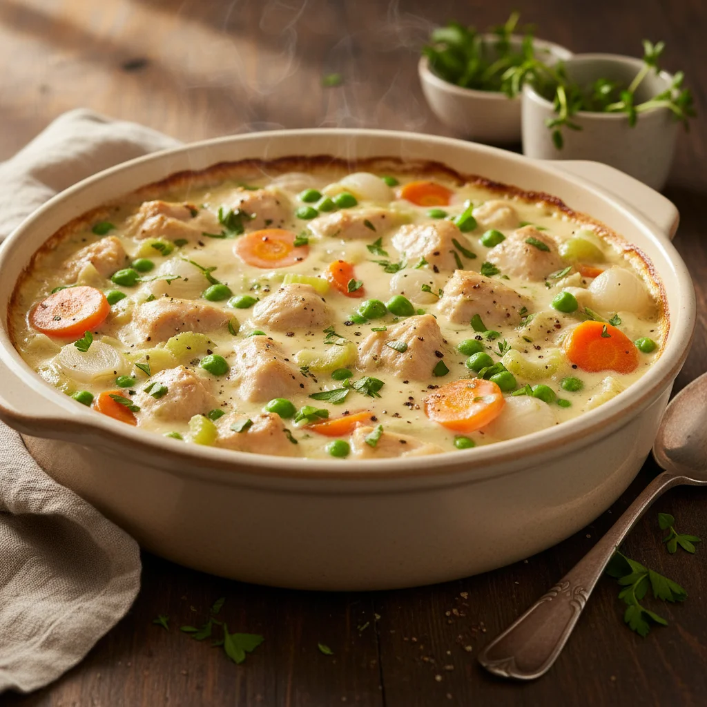 crustless chicken pot pie 2 - Crustless Chicken Pot Pie – Easy Low-Carb & Healthy Comfort Dinner