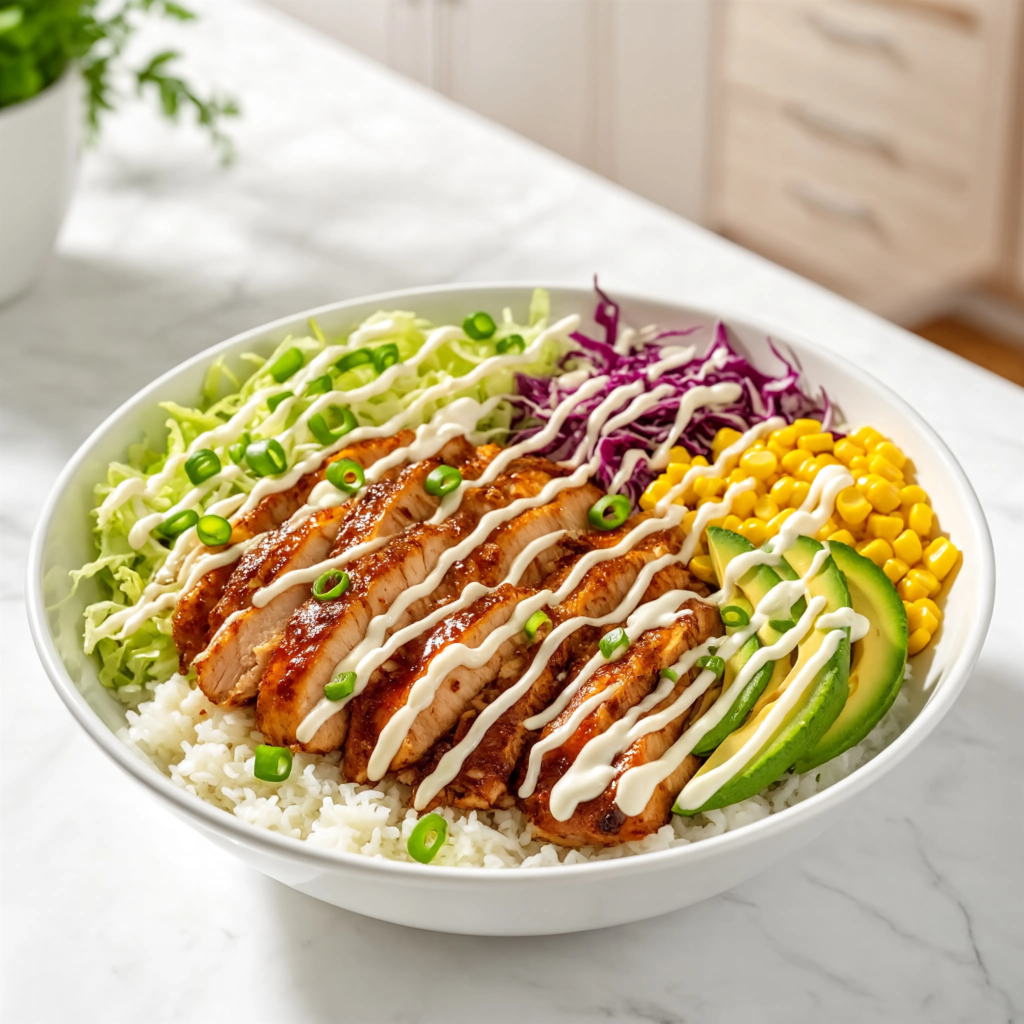 reve v1.5 a Create a high resolu 1 - Cabbage Crunch BBQ Chicken Bowls: An Easy, Flavor-Packed Dinner Idea