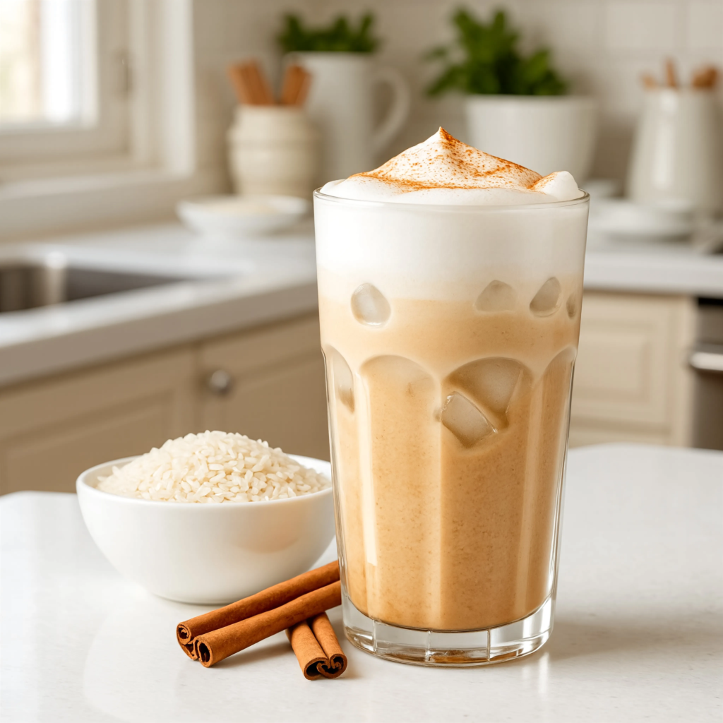 Horchata Cold Foam Iced Latte: A Creamy Cinnamon Café Drink You Can Make at Home 1 reve v1.5 a High quality realist - Horchata Cold Foam Iced Latte: A Creamy Cinnamon Café Drink You Can Make at Home
