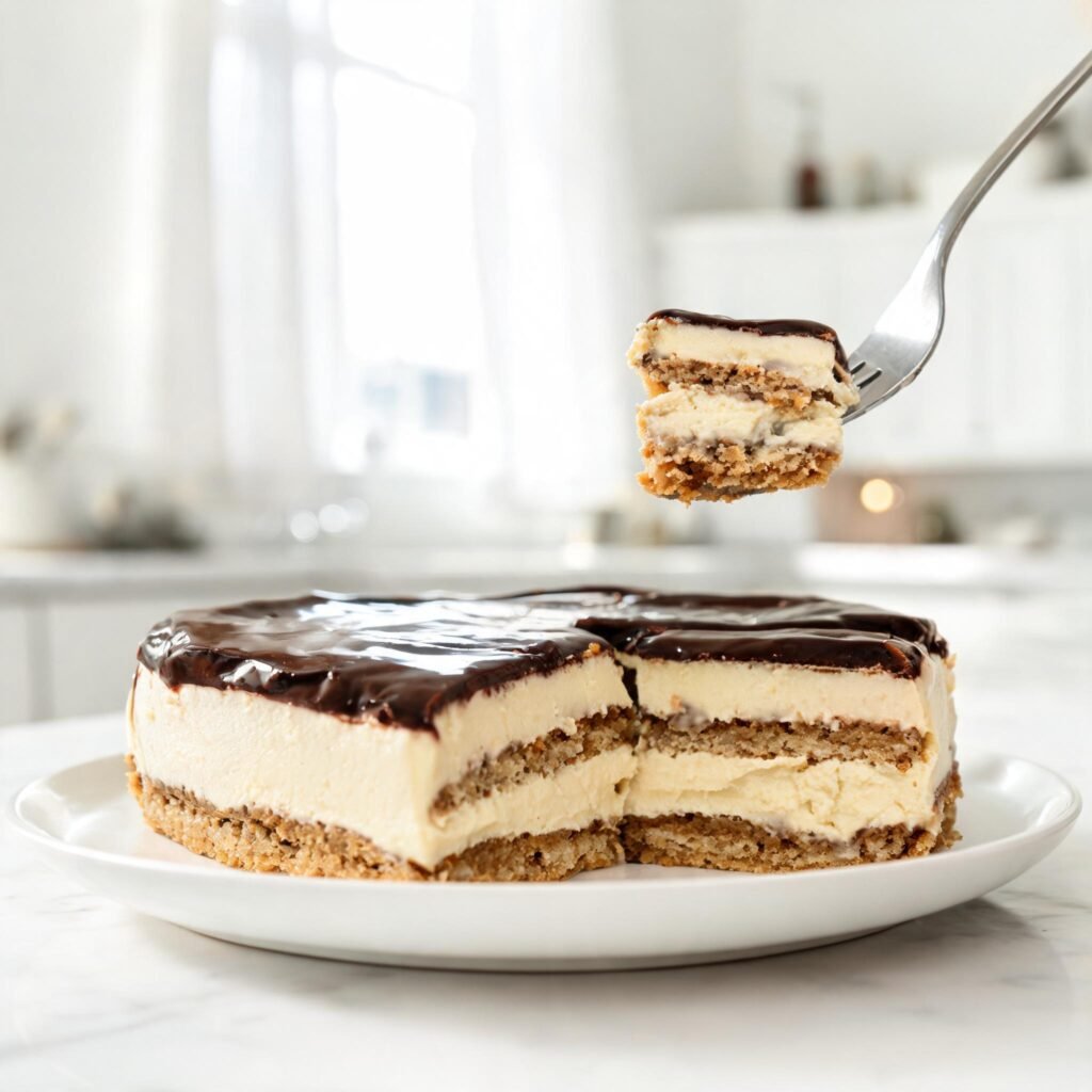 seedream 5.0 lite a Vertical Pinterest s 4 - No-Bake Chocolate Éclair Cake: The Easy Layered Dessert Everyone Loves