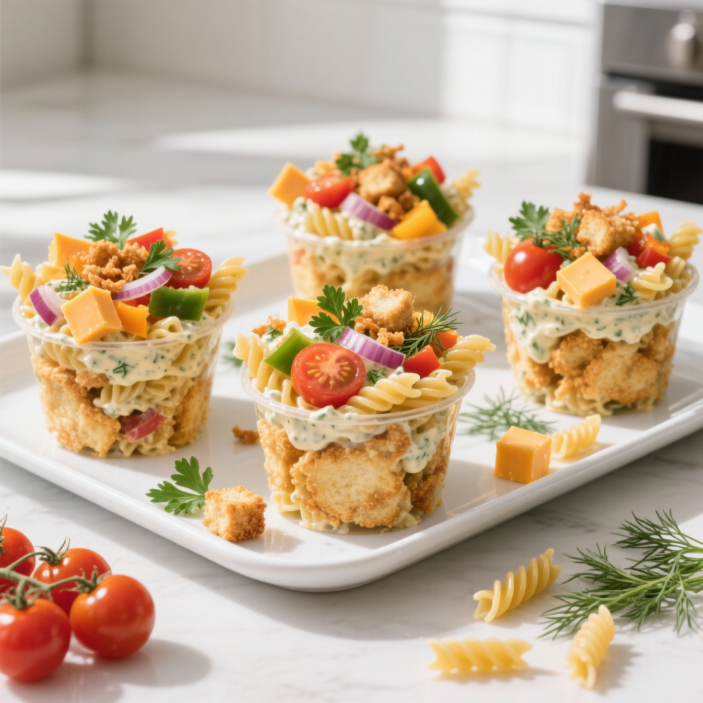 wan2.6 t2i b Create a high resolu - Crispy Ranch Pasta Salad Cups: The Party Appetizer Everyone Reaches For First